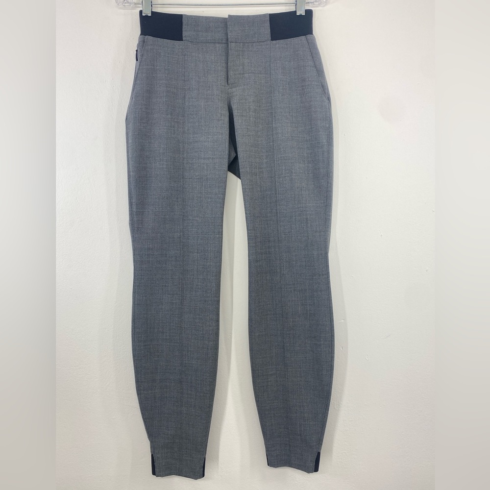 Athleta Wool Blend Work It City Pants Woman’s Sz‎ 0 Gray Stretch Waistline